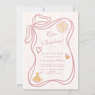 Little Bambina Pink Italienische Babydusche Einladung