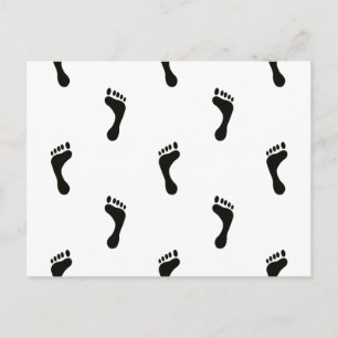 Little Bare Feet in Schwarz und Weiß Postkarte