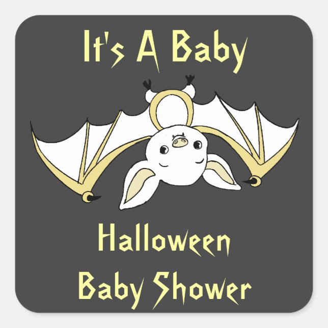 Little Bat Baby Shower Stickers (Vorderseite)