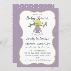 Little Bat Full Moon Babydusche Einladung