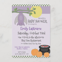 Little Bat Halloween Baby Dusche Einladung