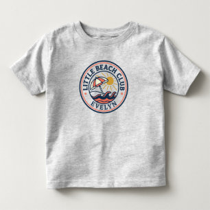 Little Beach Club Abzeichen Schirm Sonne Wellen Kleinkind T-shirt