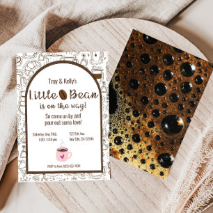 Little Bean Coffee Themed Baby Dusche Einladung