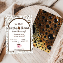 Little Bean Coffee Themed Baby Dusche Einladung