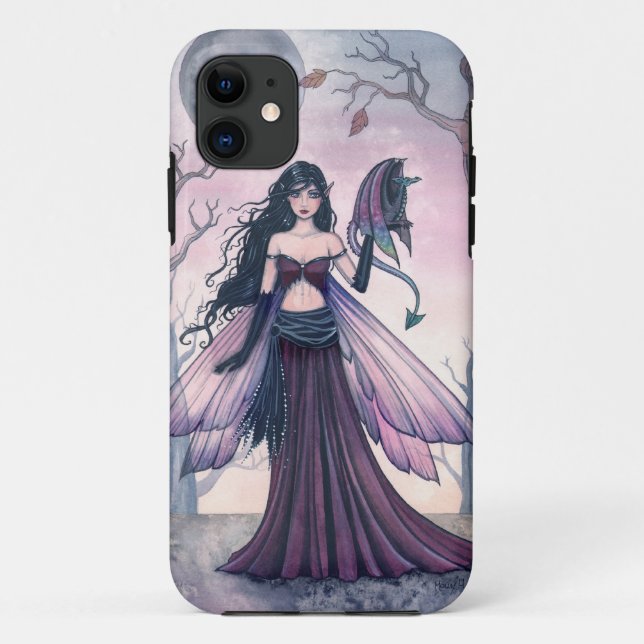 Little Beast Lila Fairy and Dragon Fantasy Art Case-Mate iPhone Hülle (Rückseite)