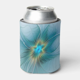 Little Beauty Modern Blue Gold Fraktal Blume Dosenkühler