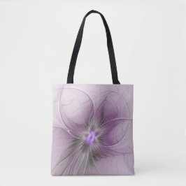 Little Beauty Modern Mauve Gray Fraktal Blume