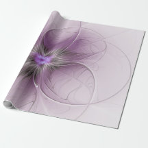 Little Beauty Modern Mauve Gray Fraktal Blume