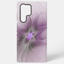 Little Beauty Modern Mauve Gray Fraktal Blume