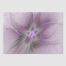 Little Beauty Modern Mauve Gray Fraktal Blume Seidenpapier