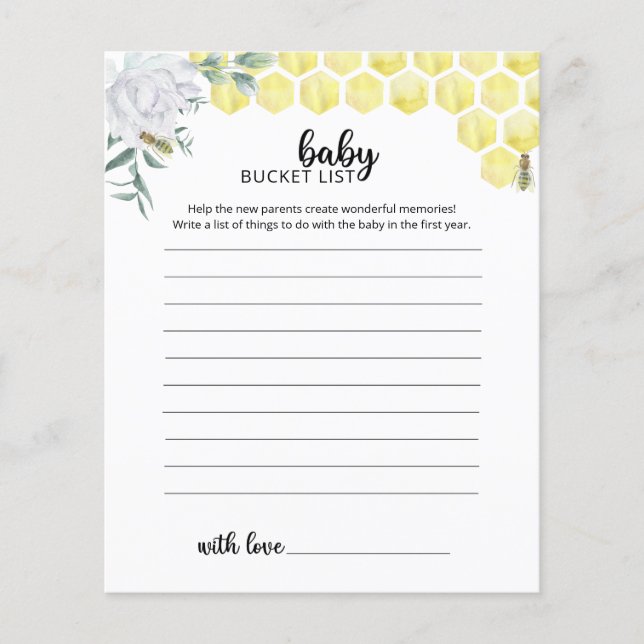 Little Bee Baby Bucket-Liste (Vorderseite)