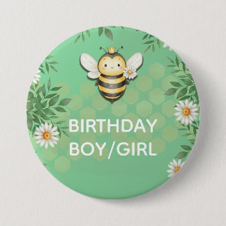 Little bee Birthday Boy/Girl personalisiertes Abze Button
