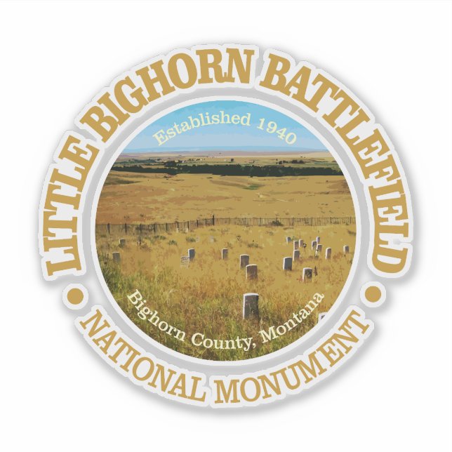 Little Bighorn Battlefield (NM) Aufkleber (Vorderseite)