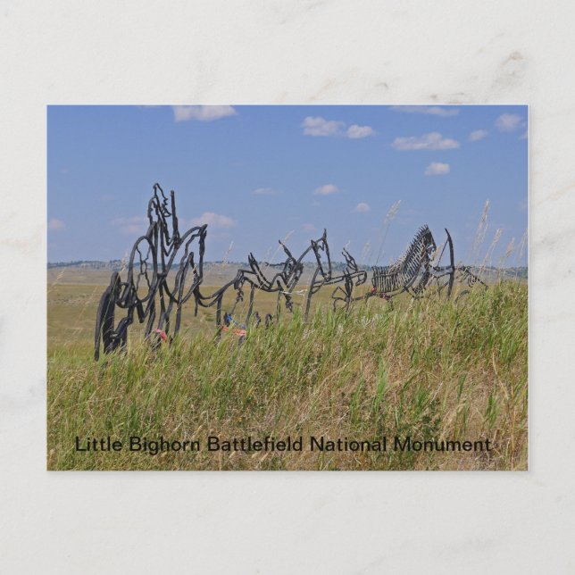 Little Bighorn Memorial Postcard Postkarte (Vorderseite)