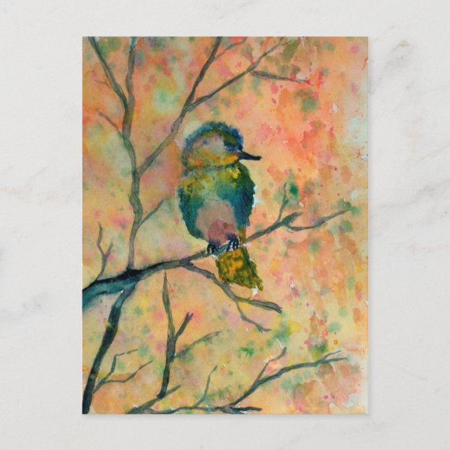 LIttle Bird Aquarell Postcard Postkarte (Vorderseite)