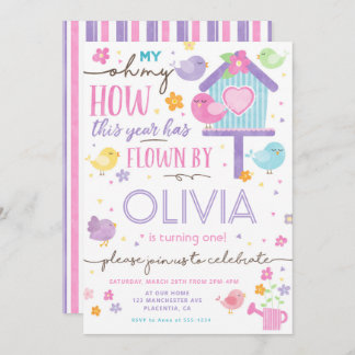 Little Bird Birthday Party Einladung