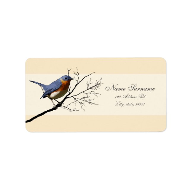 Little Bird Blue, Adressetiketten (Vorne)