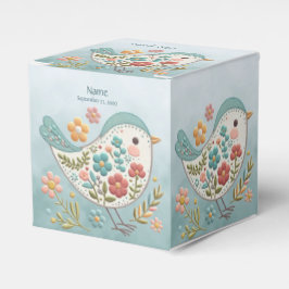 Little Bird Blue Pink Blume Gefälligkeitsbox Geschenkschachtel