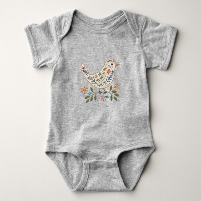 Little Bird Colorful Floral Baby Bodysuit Baby Strampler (Vorderseite)