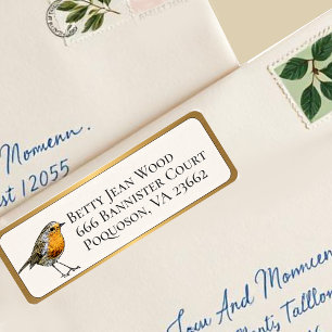 Little Bird Custom Rücksendeadresse GOLD Border