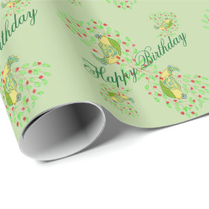 Little Bird Designer Happy Birthday Gift Wrap Geschenkpapier