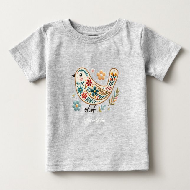 Little Bird Floral Baby T - Shirt (Vorderseite)
