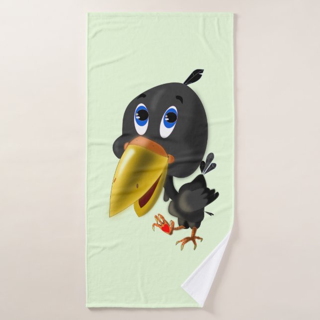 Little Bird mit Herzgeschenk Funny Bath Handtuch Badehandtuch (Badehandtuch)
