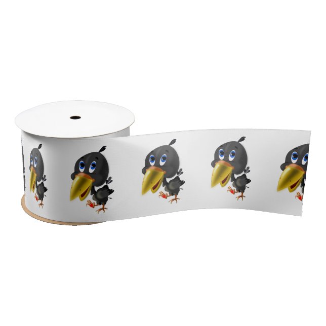Little Bird mit Herzgeschenk Funny Ribbon Satinband (Spule)
