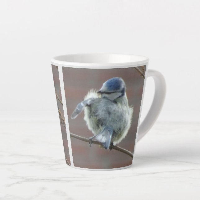 Little Birds Collage Latte Tasse (Rechte Ecke)