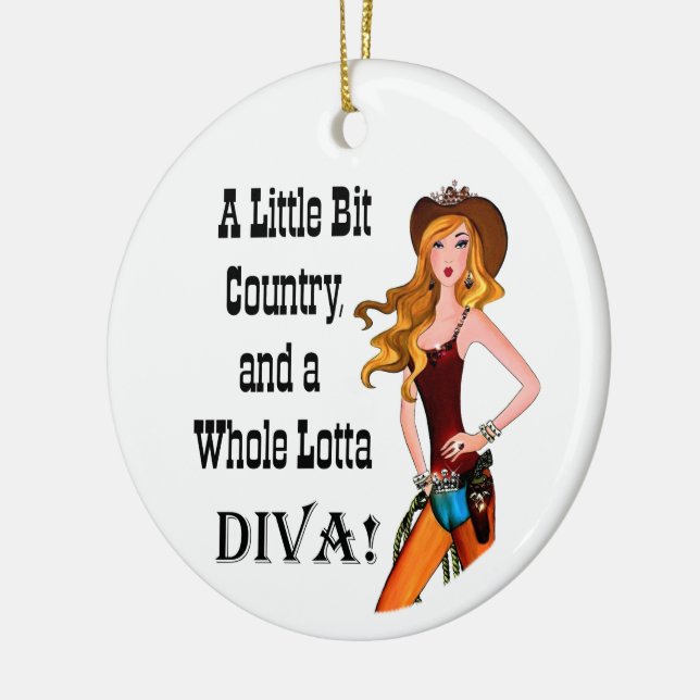Little Bit Land und eine ganze Lotta DIVA! Keramik Keramik Ornament (Links)