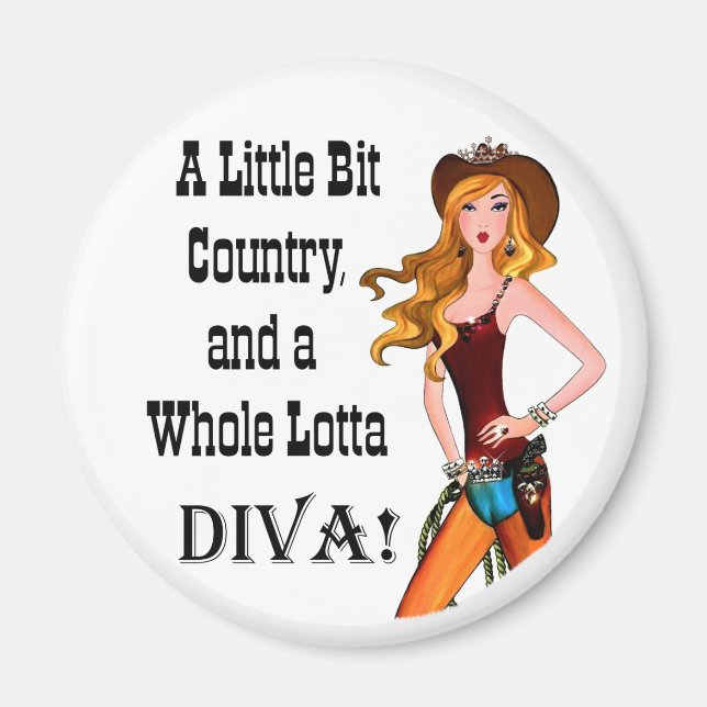 Little Bit Land und eine ganze Lotta DIVA! Magnet (Vorne)