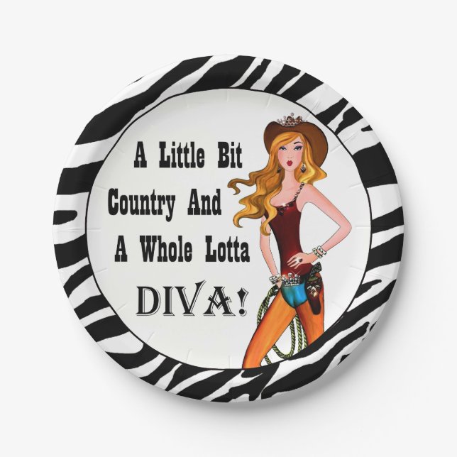 Little Bit Land und eine ganze Lotta DIVA! Pappteller (Vorderseite)