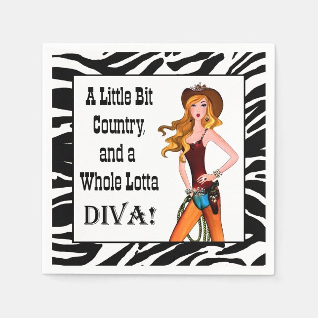 Little Bit Land und eine ganze Lotta DIVA! Serviette (Vorderseite)