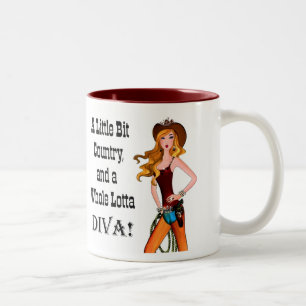 Little Bit Land und eine ganze Lotta DIVA! Zweifarbige Tasse