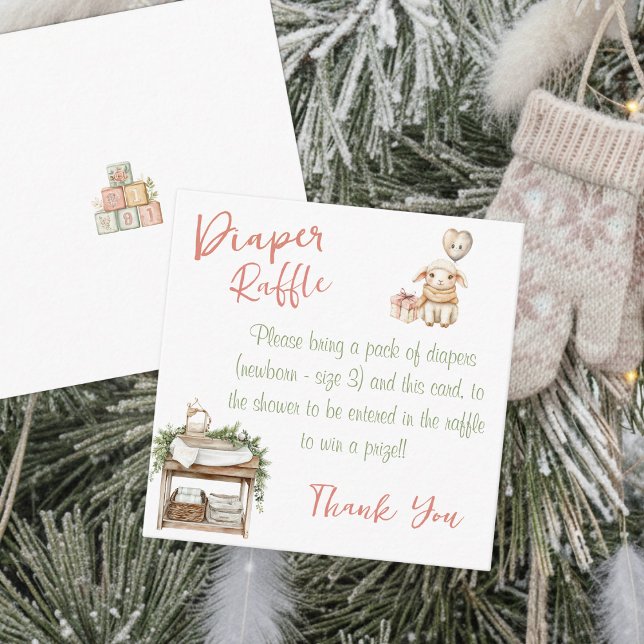 Little Bit Of Country Winter Boho Baby Girl Shower Begleitkarte (Von Creator hochgeladen)