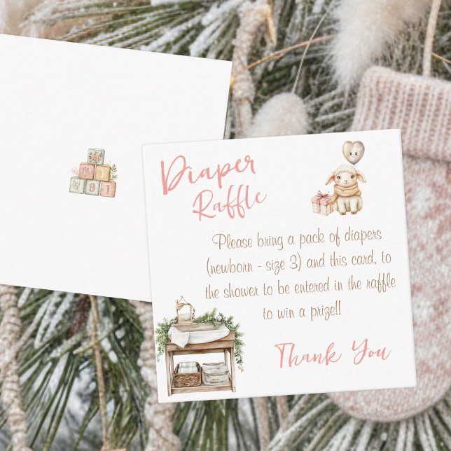 Little Bit Of Country Winter Boho Baby Girl Shower Begleitkarte (Von Creator hochgeladen)