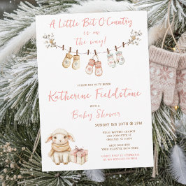 Little Bit Of Country Winter Boho Baby Girl Shower Einladung