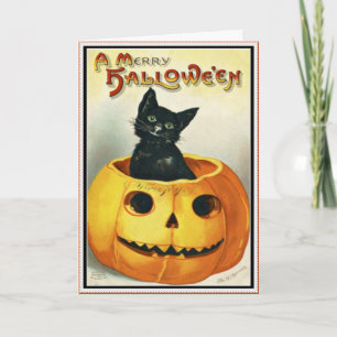 Little Black and Jack O' Lantern Halloween Card Karte