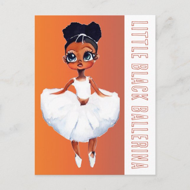 Little Black Ballerina Postkarte (Vorderseite)