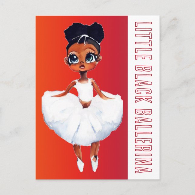 Little Black Ballerina Postkarte (Vorderseite)