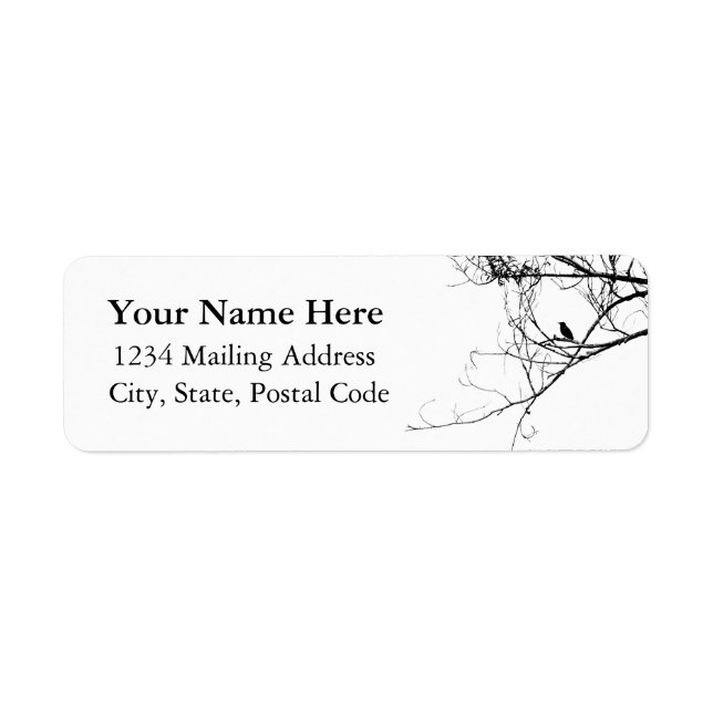 Little Black Bird Address Label (Vorne)