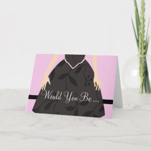 Little Black Dress Bridesmaid Trauzeugin Card Einladung