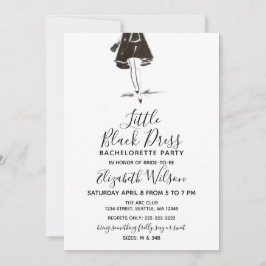 Little Black Dress High Heels Junggeselinnen-Absch Einladung