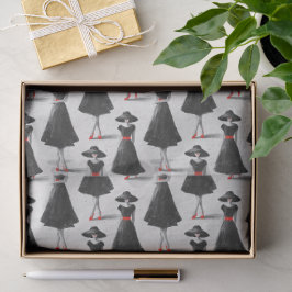 Little Black Dress Society Chalk Fashion Pattern Seidenpapier