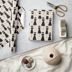 Little Black Dress Society Moderne Minimalmode Geschenkpapier