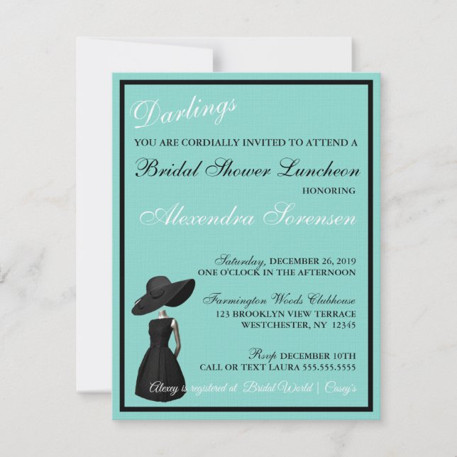 Little Black Dress Tea Bridal Brunch Party (Vorderseite)