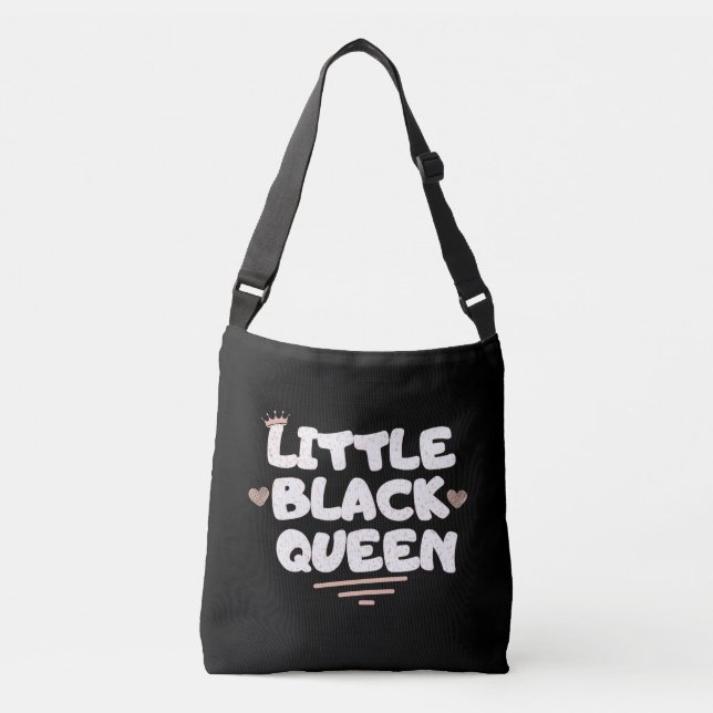 Little Black Queen Cross Body Bag Tragetaschen Mit Langen Trägern (Vorderseite)