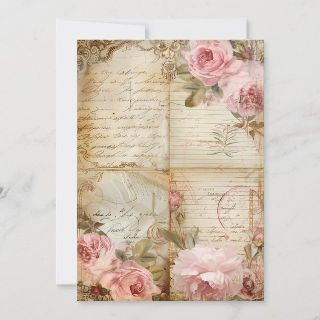 Little Blooms Baby Sprinkle | Weiche Pasteten Einladung (Vorderseite)