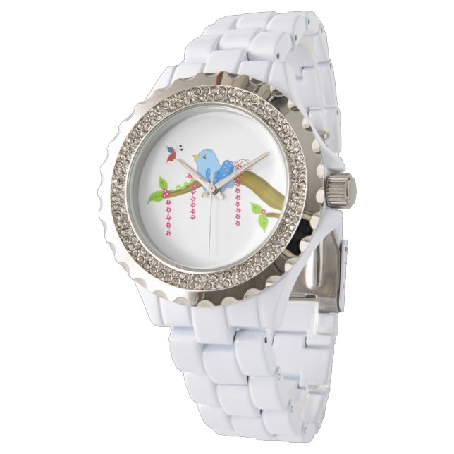 Little Blue Bird Armbanduhr (Schrägansicht)