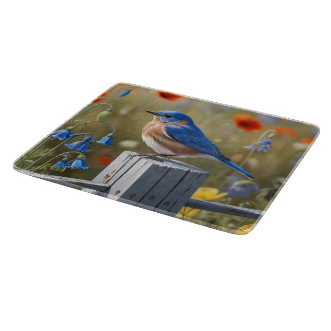Little Blue Bird Cutting Board Schneidebrett (Ecke)